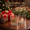 High Borosilicate Glass 400ml Christmas Tree Coffee Cup for Hot/Cold Drinks 