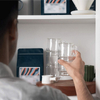 Stackable Borosilicate Double-Walled Glass Coffee Cup with Ear Shaped Handle