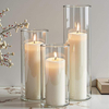 Customized Sizes Hand Blown Borosilicate Glass Candle Holder for Candlesticks