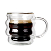 Hot Selling Unique Design Double Wall Glass Mug for Coffee