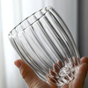 Bestselling Wholesale Fancy Stripe Double Wall Glass Cup for Coffee