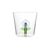 High Borosilicate Glass Coffee Mug with Embedded 3D Floral Design
