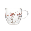 250ml Handmade High Borosilicate Double Wall Glass Cup Dry Flower