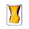 Creative Sexy Lady Muscle Man Double Wall Glass Whiskey Glasses