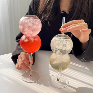 Gourd Shape Bubble Glass Cup Flute for cocktail