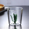 Handblown Lead-Free Borosilicate Glass Tumbler with 3D Coconut Palm Inside