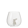 Egg Shaped Stemless Wine Glasses With 3D Animal Pattern