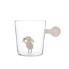 Custom Cute 3D Animal Glass Mug with Ball Shaped Handle