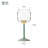 Elegant Handmade High Borosilicate Glass Goblet with Three-dimensional Lemon