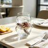 Artisanal Glassware Hand Painted 3D Blue Octopuses Heat-Resistant Glass Tumbler