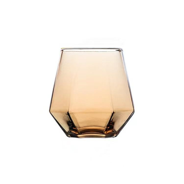 Gold Rim 11oz Thick Bottom Whisky Glass for Home Party