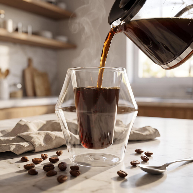 New Product Unique Double Wall Glass Single Lip Glass Cup