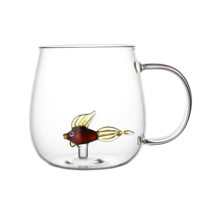 High Borosilicate Glass Coffee Mugs Cute Cartoon 3D Animal Design