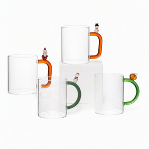 Wholesale Custom High Borosilicate Heat Resistant Beverage Glass Cups With Handle