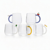 Custom Personalized 3D Deco Clear Coffee Mug with Color Handle