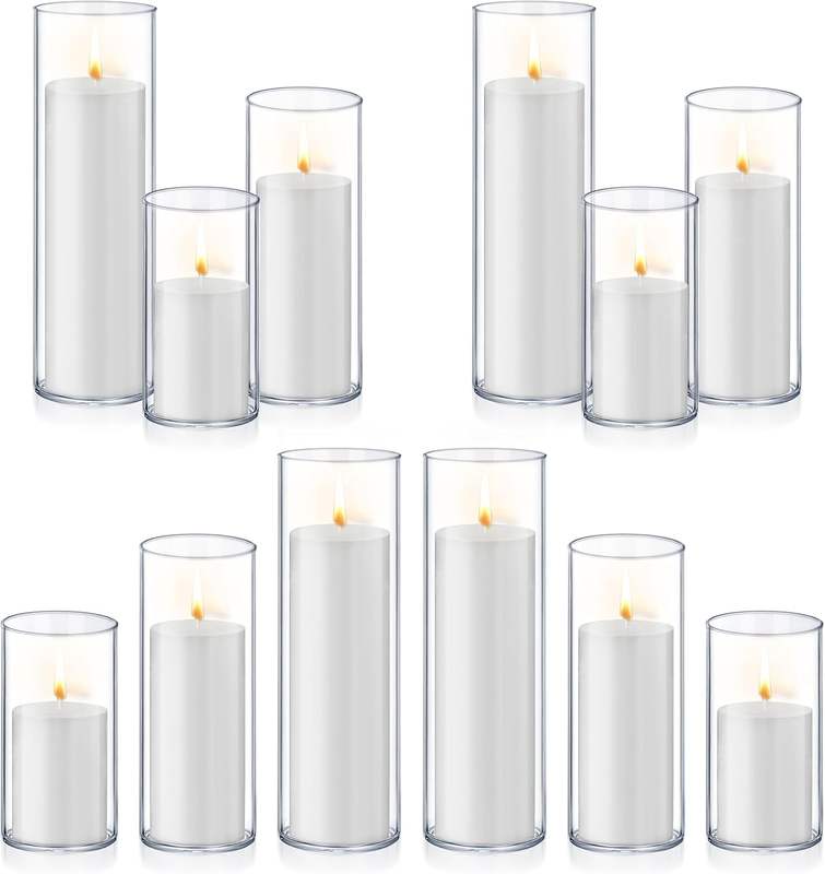 Glass Candle Holders for Romantic Dinner Night Atmosphere