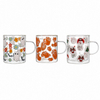 Colorful Printed Pattern Double Wall High Borosilicate Glass Mug