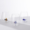 Transparent High Borosilicate Glass Handleless Three-dimensional Animal Cup