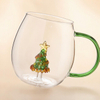 Minimalist High Borosilicate Glass 3D Christmas Tree Wishing Beverage Cup