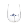 Cartoon Creative Funny 3D Shark View Glass Beverage Juice Cup