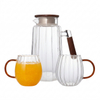 Pumpkin Shaped High Borosilicate Glass Water Cup and Jug Set