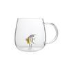 High Borosilicate Glass Coffee Mug with 3D Glass Fish Inside
