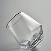 Gold Rim 11oz Thick Bottom Whisky Glass for Home Party