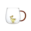 High Borosilicate Glass Coffee Mugs Cute Cartoon 3D Animal Design