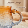 Cross-Border High Borosilicate Heat-Resistant 390ml Handblown Coffee Mug