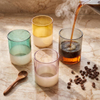 Custom Hand Made Colored Glass Coffee Cup in Daily Use