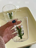 Handblown Lead-Free Borosilicate Glass Tumbler with 3D Coconut Palm Inside