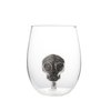 Best Christmas Gift Stemless Wine Glass with 3D Christmas Dec