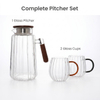 Pumpkin Shaped High Borosilicate Glass Water Cup and Jug Set