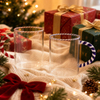 Heat-resistant Two-tone Rim-decorated Glass Cup with Ribbon-wrapped Handle