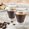 Set of 2 Handmade Double Wall Borosilicate Glass Coffee Espresso Cup