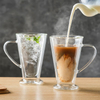 14oz Heat Resistant Double Wall Glass Coffee Cup Set