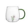 High Borosilicate Glass Mug Set with 3D "LOVE" Lettering Inside