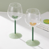 Elegant Handmade High Borosilicate Glass Goblet with Three-dimensional Lemon