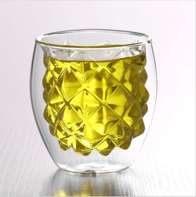 3D Fruit Shaped Double Wall High Borosilicate Glass Tumbler Cup