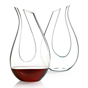 U-shaped Hand-blown Red Wine Lead-free Crystal Glass Wine Decanter