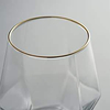 Gold Rim 11oz Thick Bottom Whisky Glass for Home Party