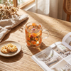 Colorful Printed Pattern Double Wall High Borosilicate Glass Mug