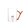 Single Wall Cute 3D House Design Inside Borosilicate Glass Mug