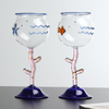 Wholesale Customized 3D Fish Hand-blown Heat-resistant Goblet Red Wine Cup