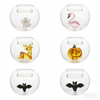 Hand Blown Borosilicate Glass Ball Candlestick with Inner 3D Decoration