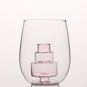 Promotional Glassware Gift Clear 3D Pumpkin Tasting Stemless Wine Glasses