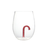 Best Christmas Gift Stemless Wine Glass with 3D Christmas Dec