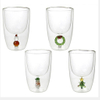 Customized High Borosilicate Glass Double-layer Water Cups for Home Use