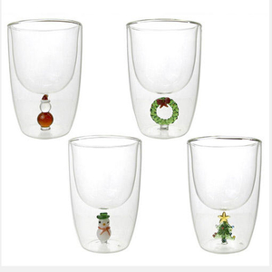 Customized High Borosilicate Glass Double-layer Water Cups for Home Use