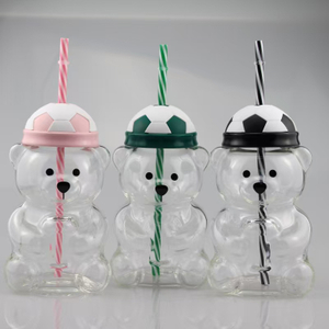 Football Teddy Bear Pattern Large Capacity Dishwasher Safe Coffee Cup